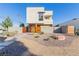 Modern home with a landscaped front yard and wood gate at 816 Franklin Ave, Las Vegas, NV 89104