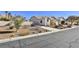 Landscaped yard with drought-tolerant plants and a driveway at 1248 Abadan St, Las Vegas, NV 89142