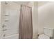 Bathroom with shower/tub combo and toilet at 1413 Fantastic Ct, North Las Vegas, NV 89081