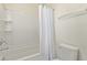 Simple bathroom with shower/tub combo and toilet at 1413 Fantastic Ct, North Las Vegas, NV 89081