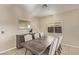 Dining room with a large wooden table and six chairs at 1413 Fantastic Ct, North Las Vegas, NV 89081