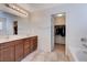 Double vanity bathroom with soaking tub and walk-in closet at 152 Belmont Canyon Pl, Henderson, NV 89015