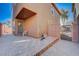 Private patio with brick paving and small gate at 152 Belmont Canyon Pl, Henderson, NV 89015