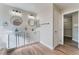 Modern bathroom with double vanity, walk-in closet, and light wood floors at 1512 Groom Ave, North Las Vegas, NV 89081