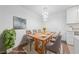 Elegant dining area, staged with modern furniture at 1620 N Torrey Pines Dr # 103, Las Vegas, NV 89108