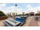 Resort-style pool with fire pit and lounge seating at 200 W Sahara Ave # 2806, Las Vegas, NV 89102