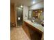 Hotel bathroom, double vanity and walk-in shower at 211 E Flamingo Rd # 1114, Las Vegas, NV 89121