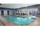 Indoor swimming pool and seating area in a building at 211 E Flamingo Rd # 1114, Las Vegas, NV 89121