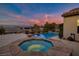 Relaxing pool and spa area with sunset views at 2214 Brighton Point Ave, Henderson, NV 89044