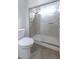 Clean bathroom with a shower/tub combo and tile flooring at 2400 Stadler Ct, Las Vegas, NV 89134