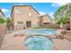 Luxury pool and spa with rock features and waterfall at 2505 Cockatiel Dr, North Las Vegas, NV 89084