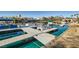 Tranquil marina with multiple boat slips and clear water at 2625 Seashore Dr, Las Vegas, NV 89128