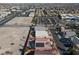 Aerial view of a house and neighborhood with a highlighted lot at 278 Iron Duke Ave, Las Vegas, NV 89183