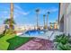 Expansive pool area with artificial turf and walkway at 278 Iron Duke Ave, Las Vegas, NV 89183