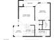 Detailed floor plan showcasing layout of the kitchen, living room, bathroom and bedroom at 3038 Casey Dr # 204, Las Vegas, NV 89120