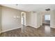 Dining area with wood flooring and neutral color walls at 3060 Lapis Beach Dr, Las Vegas, NV 89117