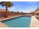 Sparkling pool surrounded by well-maintained patio and mature landscaping, perfect for outdoor enjoyment at 3280 James A Bilbray Pkwy, Laughlin, NV 89029