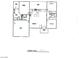 Detailed floor plan showcasing the layout of the 1502 square foot home, including the kitchen, bedrooms, and garage at 3880 Leonard St, Pahrump, NV 89060