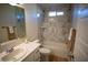 Clean bathroom with bathtub, shower, and marble surround at 3960 Dart Dr, Pahrump, NV 89060