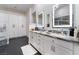 Bright bathroom with granite countertop and white cabinets at 4182 Bottiglia Ave, Las Vegas, NV 89141