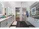 Elegant bathroom with dual sinks and a walk-in shower at 4182 Bottiglia Ave, Las Vegas, NV 89141