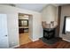 Main bedroom with ensuite bathroom and fireplace at 5508 Big Sky, Las Vegas, NV 89149