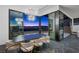 Modern dining room with sunset views and city skyline at 577 Overlook Rim Dr, Henderson, NV 89012