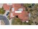 Top-down view of home showcasing the tile roof, and a pergola at 6973 Emerald Springs Ln, Las Vegas, NV 89113