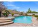 Inviting pool and spa with ample surrounding patio space at 7 Summit Walk Trl, Henderson, NV 89052