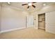 Bright bedroom with ceiling fan, large closet and neutral decor at 768 Tozzetti Ln, Henderson, NV 89012