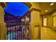 Private balcony overlooking the backyard pool and landscape at 768 Tozzetti Ln, Henderson, NV 89012