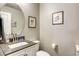 Small bathroom with single sink vanity and toilet at 9240 Long Grove Ave, Las Vegas, NV 89149