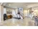 Living room with hardwood floors and a view of the staircase at 9240 Long Grove Ave, Las Vegas, NV 89149