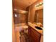 Bathroom with tub shower combo and granite vanity at 9366 W Viking Rd, Las Vegas, NV 89147