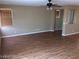 Living room with wood-look floors and ceiling fan at , Las Vegas, NV 89118