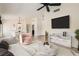 Bright living room featuring a marble coffee table, modern decor, and neutral finishes at 10009 Hemet Dr, Las Vegas, NV 89134
