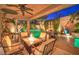 Relaxing patio features a fire pit and comfortable seating near the pool at 10414 Hemingway Ct, Las Vegas, NV 89149