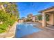 Inviting pool with spacious patio and landscape at 10414 Hemingway Ct, Las Vegas, NV 89149