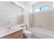 Clean bathroom, bathtub, toilet and sink at 1717 Warrington Dr, Henderson, NV 89052