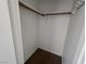 Small closet with wood shelving and rod at 2253 High Dunes Ln, Laughlin, NV 89029