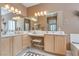 Double vanity bathroom with a large mirror and plenty of counter space at 4705 Bersaglio St, Las Vegas, NV 89135