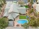 House with pool and backyard, aerial view at 478 Spanish View Ln, Las Vegas, NV 89110