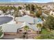 Aerial view of house, pool, and landscaped yard at 478 Spanish View Ln, Las Vegas, NV 89110