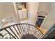 Grand entryway with spiral staircase and high ceilings at 478 Spanish View Ln, Las Vegas, NV 89110