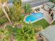 An elevated view of the refreshing blue pool at 478 Spanish View Ln, Las Vegas, NV 89110