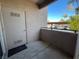 Private balcony with view of parking lot at 5225 W Reno Ave # 129, Las Vegas, NV 89118