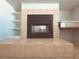 Cozy fireplace with built-in shelving at 5350 Rod Ct # 202, Las Vegas, NV 89122