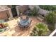 Top-down view of a private patio with a table and chairs at 6422 Hughes Springs Dr, Las Vegas, NV 89131