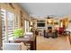 Kitchen and dining area with views of the living room and backyard at 6422 Hughes Springs Dr, Las Vegas, NV 89131