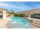 Inviting pool and spa with ample patio space at 6422 Hughes Springs Dr, Las Vegas, NV 89131